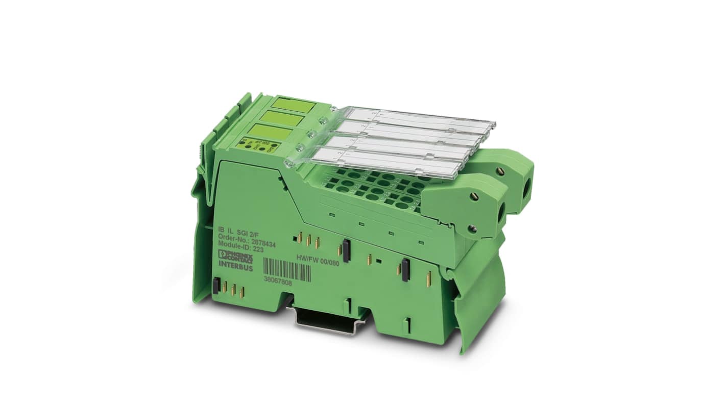 Morsettiera Phoenix Contact 2878638, IB IL SGI 2/F-PAC, 2 uscite, dimensioni 136 x 48,8 x 71,5 mm, per applicazioni analogiche.