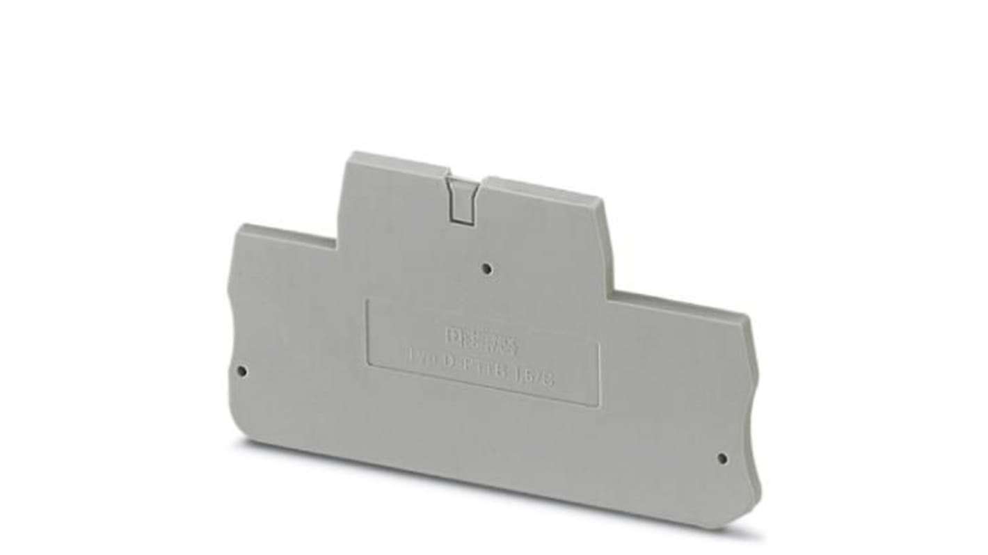 Morsetti terminali serie D-PTTB 1.5/S di Phoenix Contact (cod. 3208579) per guida DIN. Ideali per applicazioni industriali.