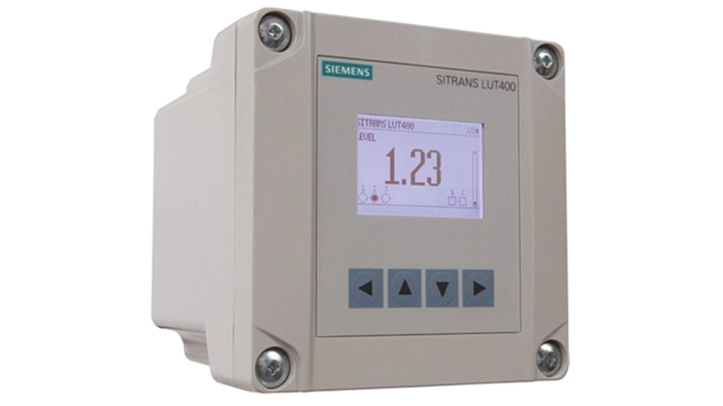 Regolatore di livello a ultrasuoni Siemens 7ML5050-0AA21-1DA0, montaggio a pannello, alimentazione 10-32 V c.c., precisione ± 1 mm.