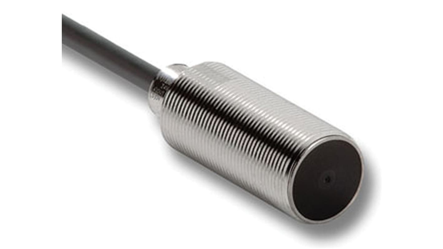 Sensore di prossimità cilindrico Omron E2B-M18LS08-WP-B1 2M in ottone, PNP, 8 mm, IP67 - Ideale per ambienti industriali.