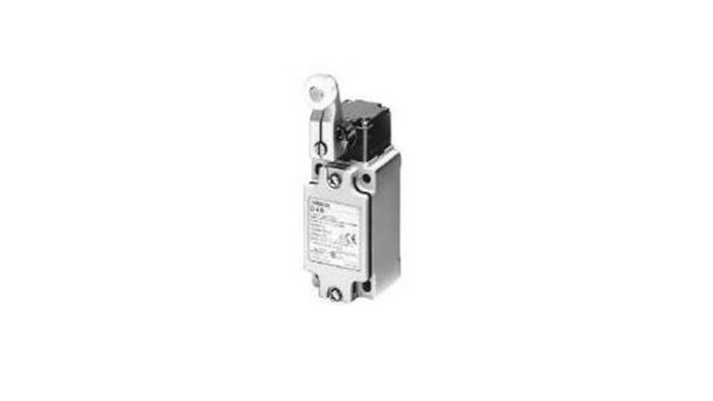 Interruttore di fine corsa a leva a rullo Omron D4B-2A11N, 2NC, IP67, montaggio verticale, dimensioni 40x43x131.3 mm.