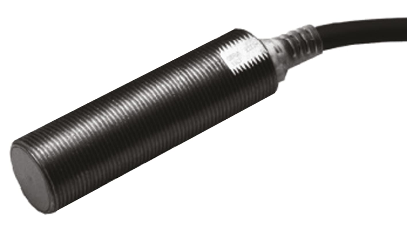 Sensore di prossimità cilindrico Omron E2E2-X5MY1, M12 x 1, rilevamento 5 mm, alimentazione 24-240 V c.a., grado di protezione IP67.
