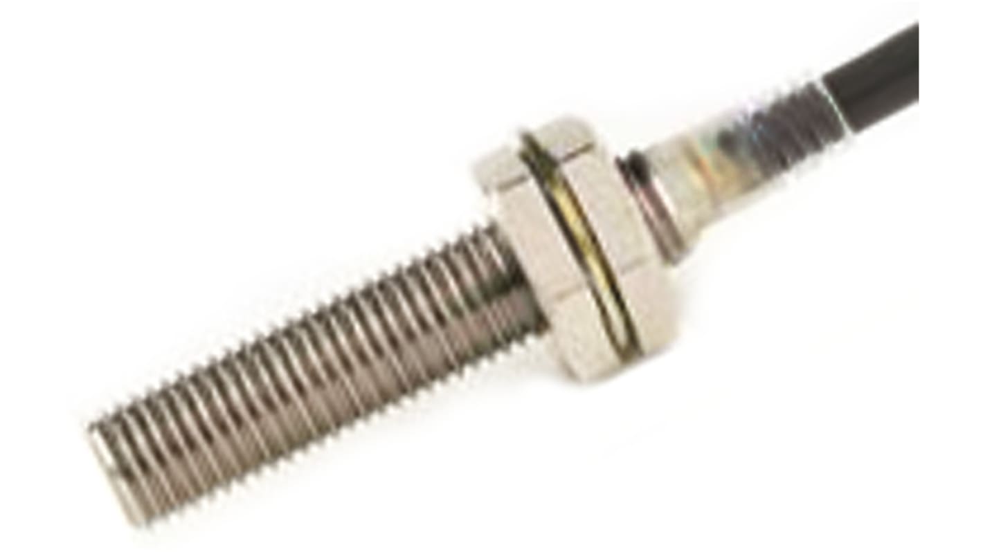 Sensore di prossimità cilindrico Omron E2E2-X10Y1-US, M30, rilevamento 10 mm, alimentazione 24-240 V c.a., IP67, lunghezza 70 mm.
