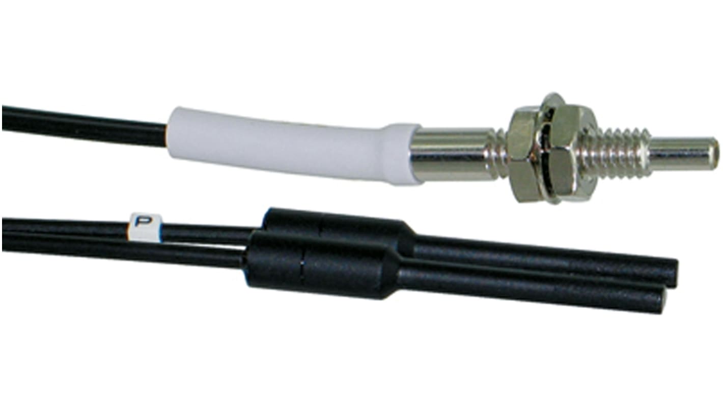 Sensore a fibre ottiche Panasonic FD-G500 per riflessione diffusa, temperatura operativa -40 °C a +70 °C, lunghezza 2 metri.