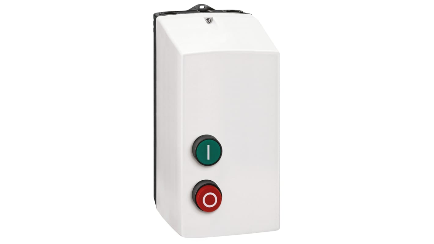 Starter DOL automatico Lovato DOLC1.1230, 3 fasi, potenza 1,1 kW, IP65, dimensioni 175 x 88 x 109 mm.