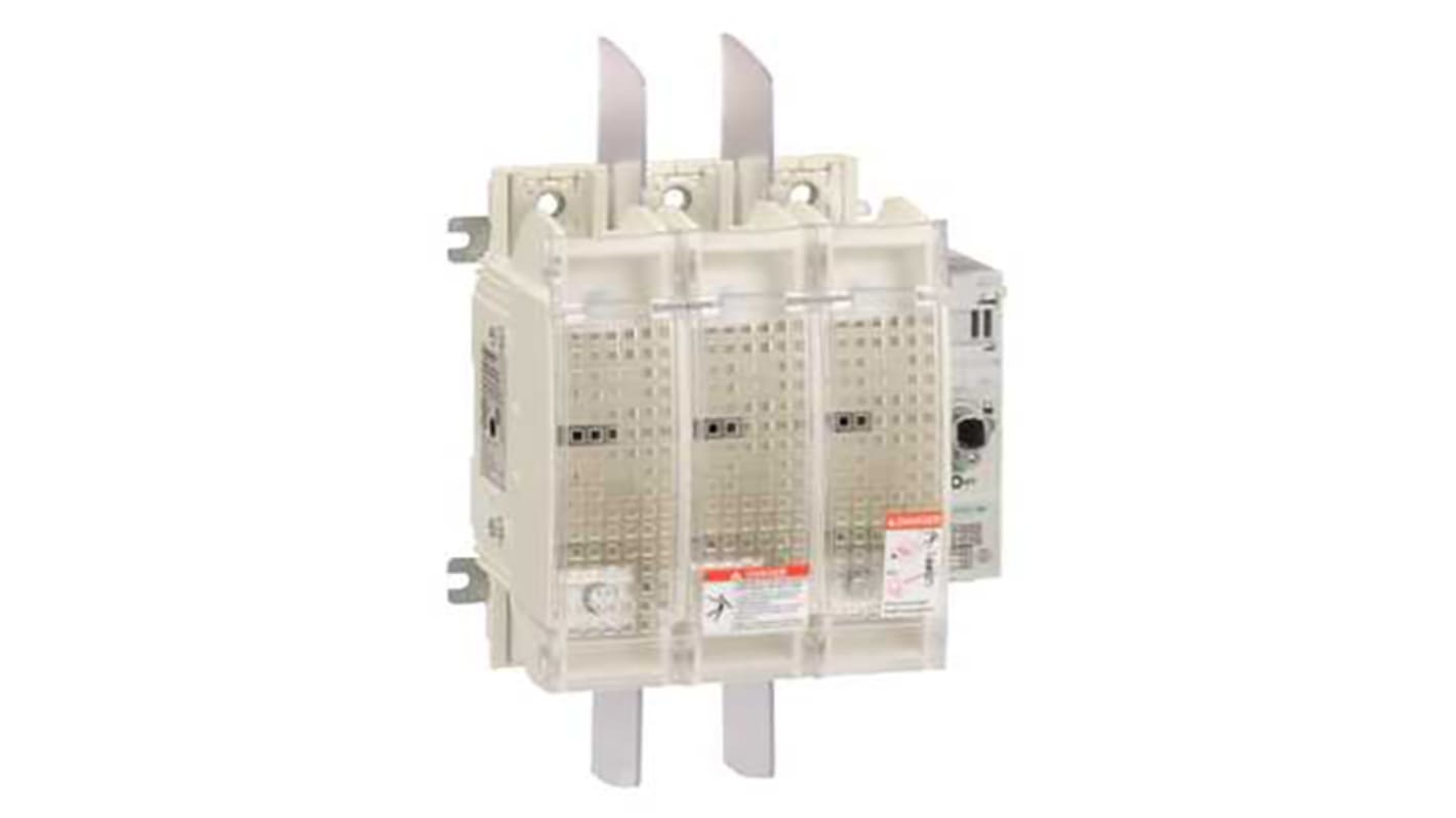 Sezionatore portafusibili Schneider Electric GS2MU3N, 3 poli, 200A, montaggio su guida DIN, per protezione contro sovracorrente.