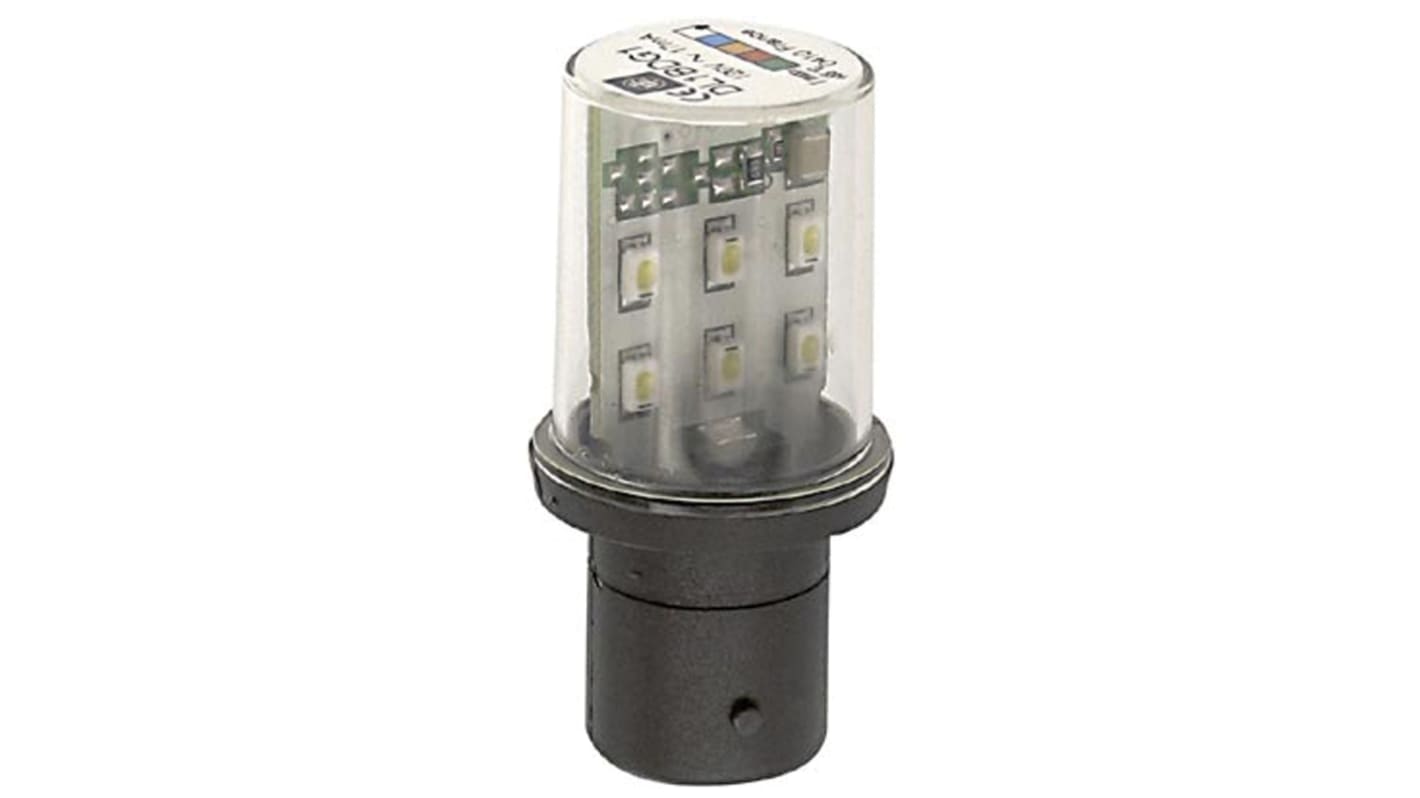 Lampada LED BA15d bianca Schneider Electric DL1BDG1 per torrette di segnalazione modulari, tensione 120 V c.a.