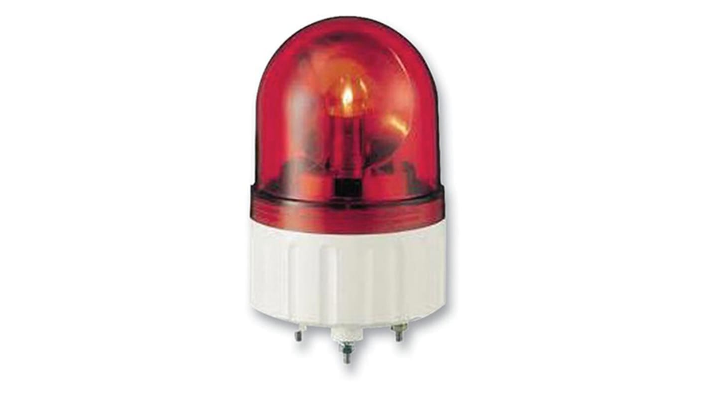 Segnalatore rotante LED rosso Schneider Electric XVR08B04, montaggio su base, alimentazione 12 V, grado di protezione IP66.