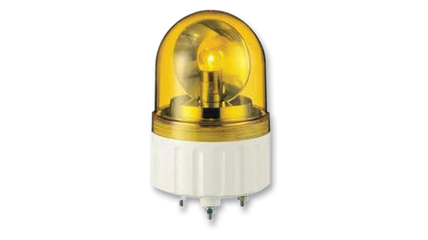 Segnalatore rotante LED ambra Schneider Electric XVR08B05, tensione 24 V, montaggio su base di 84 mm, custodia blu, protezione IP66.