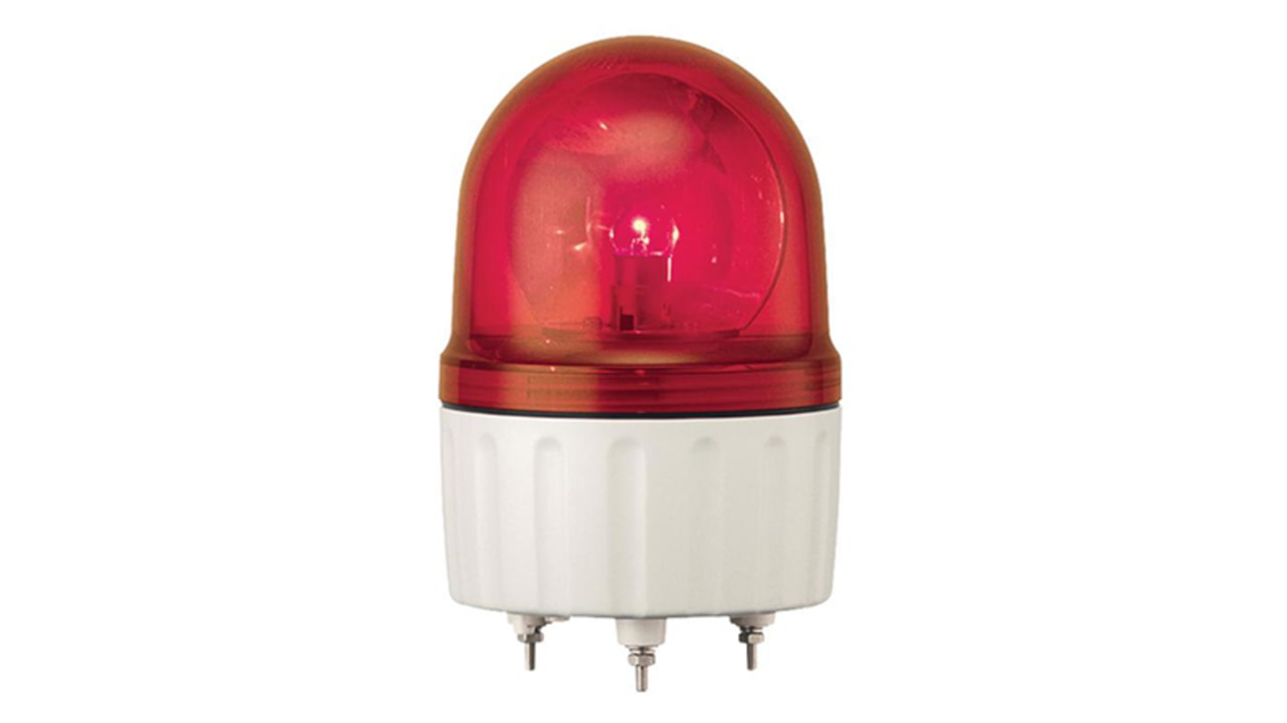 Segnalatore rotante LED rosso Schneider Electric XVR12B04, montaggio su base, alimentazione 24 V, grado di protezione IP66.