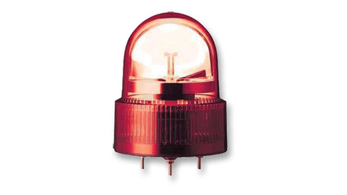 Segnalatore rotante LED rosso Schneider Electric XVR12B04S, tensione 24 V, montaggio su base, protezione IP66.