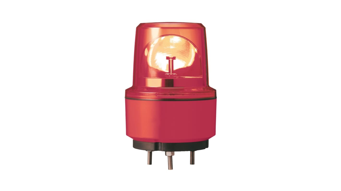 Segnalatore rotante LED rosso Schneider Electric XVR13J04, alimentazione 12 V c.c., montaggio su base, protezione IP66.