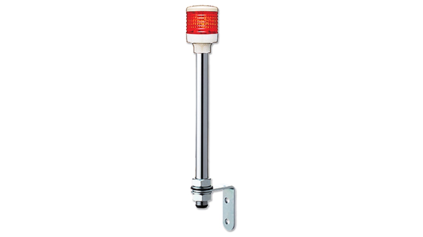 Torretta di segnalazione LED rossa Schneider Electric XVC4M1, montaggio su tubo, altezza 403.5 mm, grado di protezione IP54.