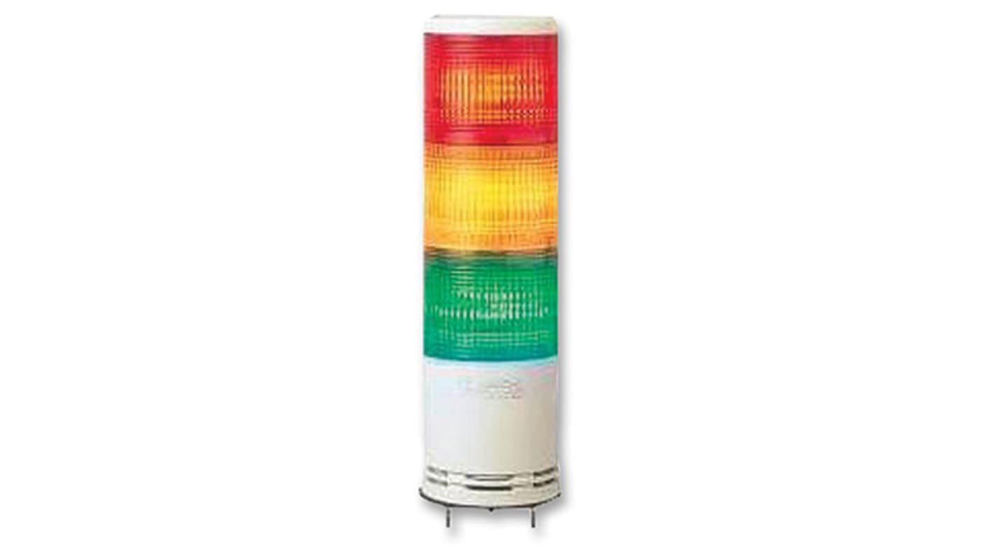 Torretta di segnalazione LED Schneider Electric XVC1M3K, 3 elementi luminosi, montaggio superficiale, altezza 372 mm.