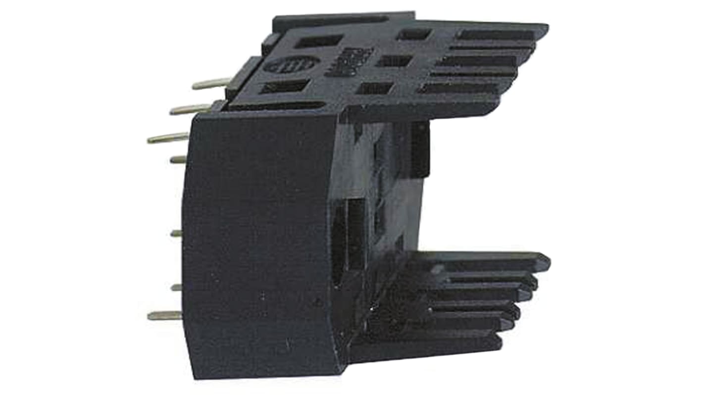 Adattatore Schneider Electric ZBZ010 per PCB, compatibile con pulsanti ZB5 e XB5, colore nero, conforme a standard industriali.