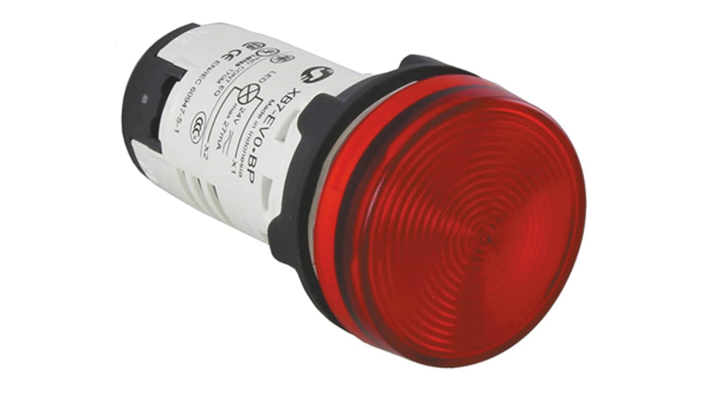 Spia LED Schneider Electric XB7EV04GP 22mm Montaggio a pannello IP20/IP65 - Ideale per sistemi di controllo, alta performance.