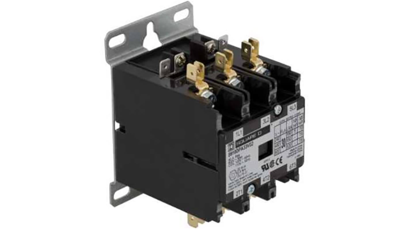 Contattore Schneider Electric 8910DPA23V09, 3 poli, 25 A, bobina 230 V, dimensioni 58.7 x 60.2 x 76 mm.
