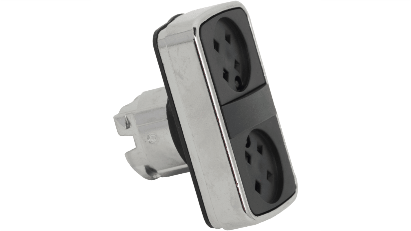 Attuatore pulsante instabile Schneider Electric Harmony XB4, colore nero, diametro foro 22mm, protezione IP67, con LED integrato.