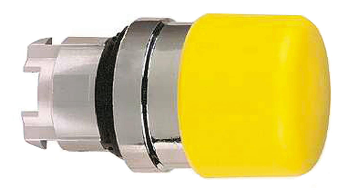 Attuatore pulsante instabile ZB4BC54 di Schneider Electric, giallo, Harmony XB4. Compatibile con blocchi di contatti e collari di fissaggio.