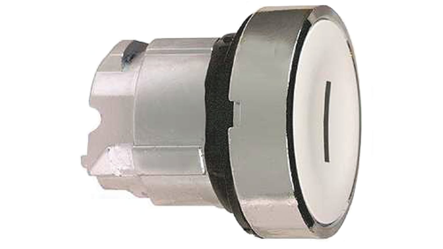Attuatore pulsante ZB4BA131 Schneider Electric Harmony XB4 Bianco IP66 IP67 IP69K. Robusto e ergonomico per pannelli di controllo e automazione industriale.