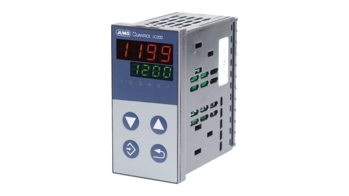 Jumo 702032/8-3100-25, termoregolatore PID QUANTROL, 48 x 96 mm, alimentazione 20-30 V, IP65, interfaccia RS485.