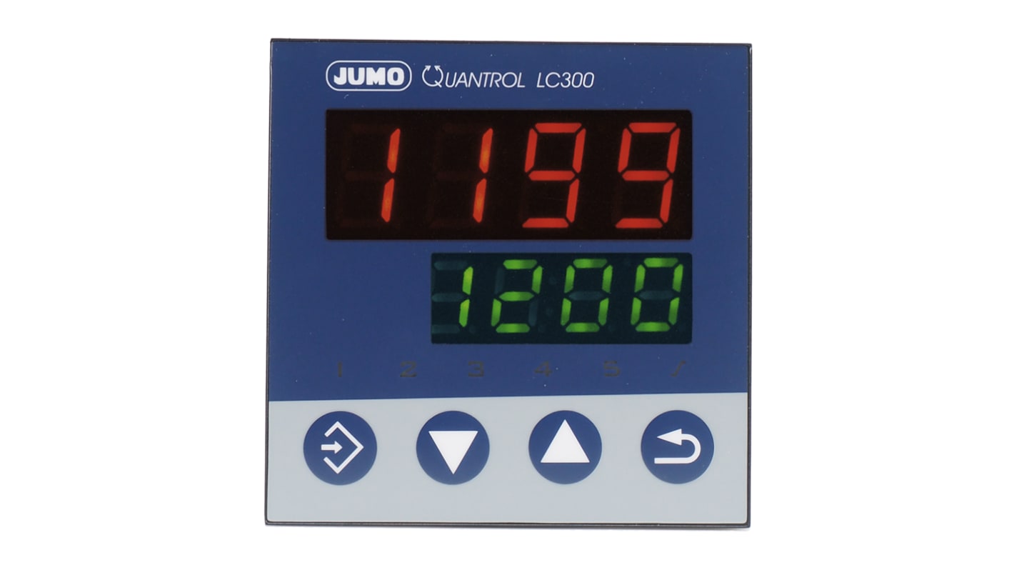 Jumo 702034/8-0000-23, termoregolatore PID QUANTROL, 96x96 mm, montaggio a innesto, ingresso universale, IP65.