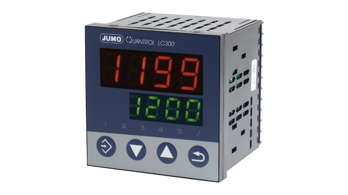 Jumo 702034/8-0000-23, termoregolatore PID QUANTROL, 96x96 mm, montaggio a innesto, ingresso universale, IP65.
