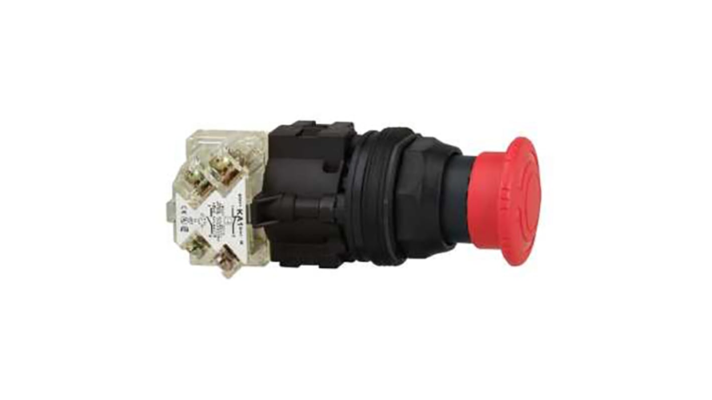 Pulsante di arresto di emergenza Schneider Electric Harmony 9001KR16H2, montaggio a pannello, grado di protezione IP66.
