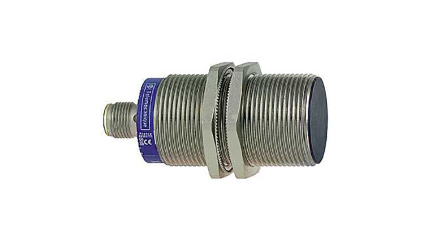 Sensore di prossimità cilindrico PNP Telemecanique Sensors XS130BLPBM12, M30, rilevamento 8 mm, IP67, alimentazione 12-24 V c.c.