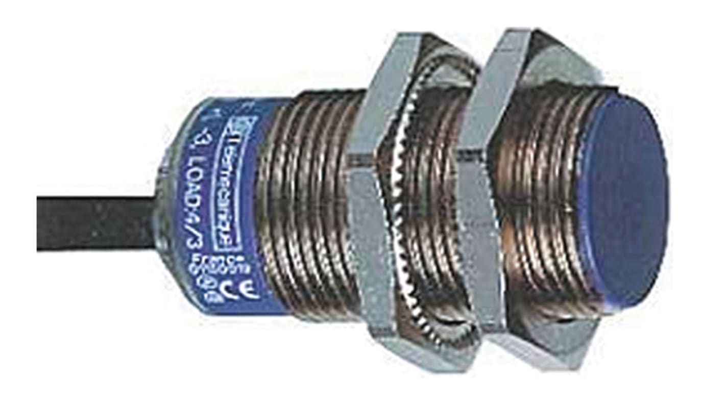 Sensore di prossimità cilindrico PNP Telemecanique XS518B1PBL2, M18, rilevamento 5 mm, IP67, alimentazione 12-48 V c.c.
