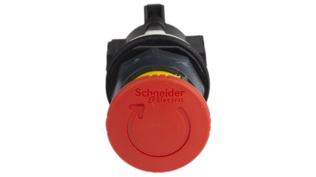 Pulsante di arresto di emergenza Schneider Electric, serie Harmony 9001SK, montaggio a pannello, grado di protezione IP66.