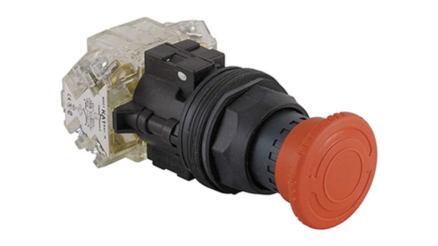 Pulsante di arresto di emergenza Schneider Electric, serie Harmony 9001SK, montaggio a pannello, IP66, 240V, 2 NO + 2 NC.