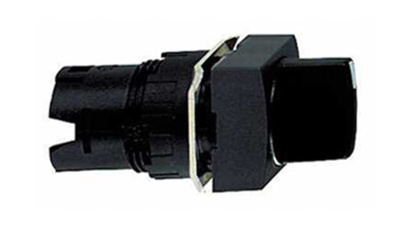 Selettore rotante Schneider Electric Harmony XB6, 2 posizioni, impugnatura standard nera, montaggio su corpo contatto ZB6-Z, grado di protezione IP65.