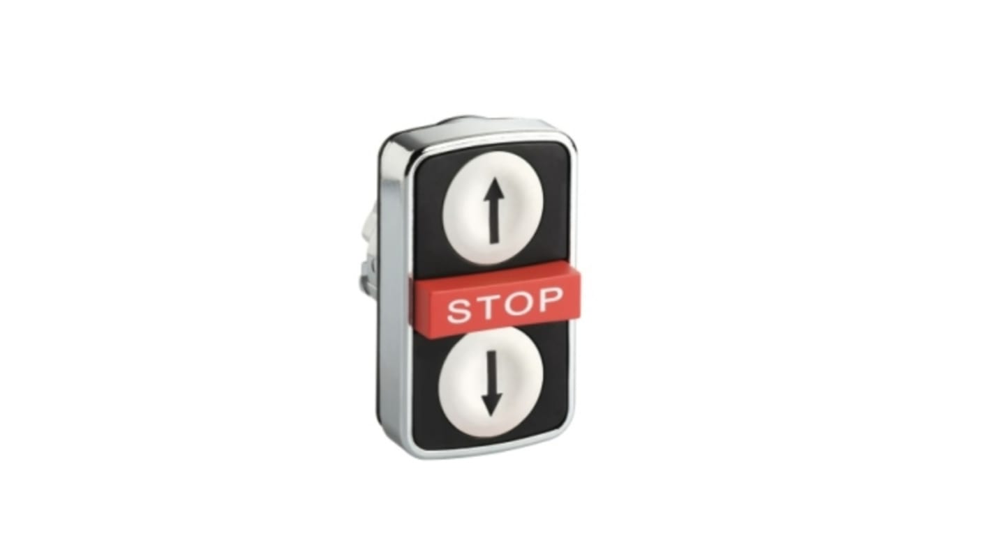 Attuatore pulsante instabile Schneider Electric, serie Harmony XB4, diametro foro 22mm, colore nero, rosso, bianco, protezione IP69K.