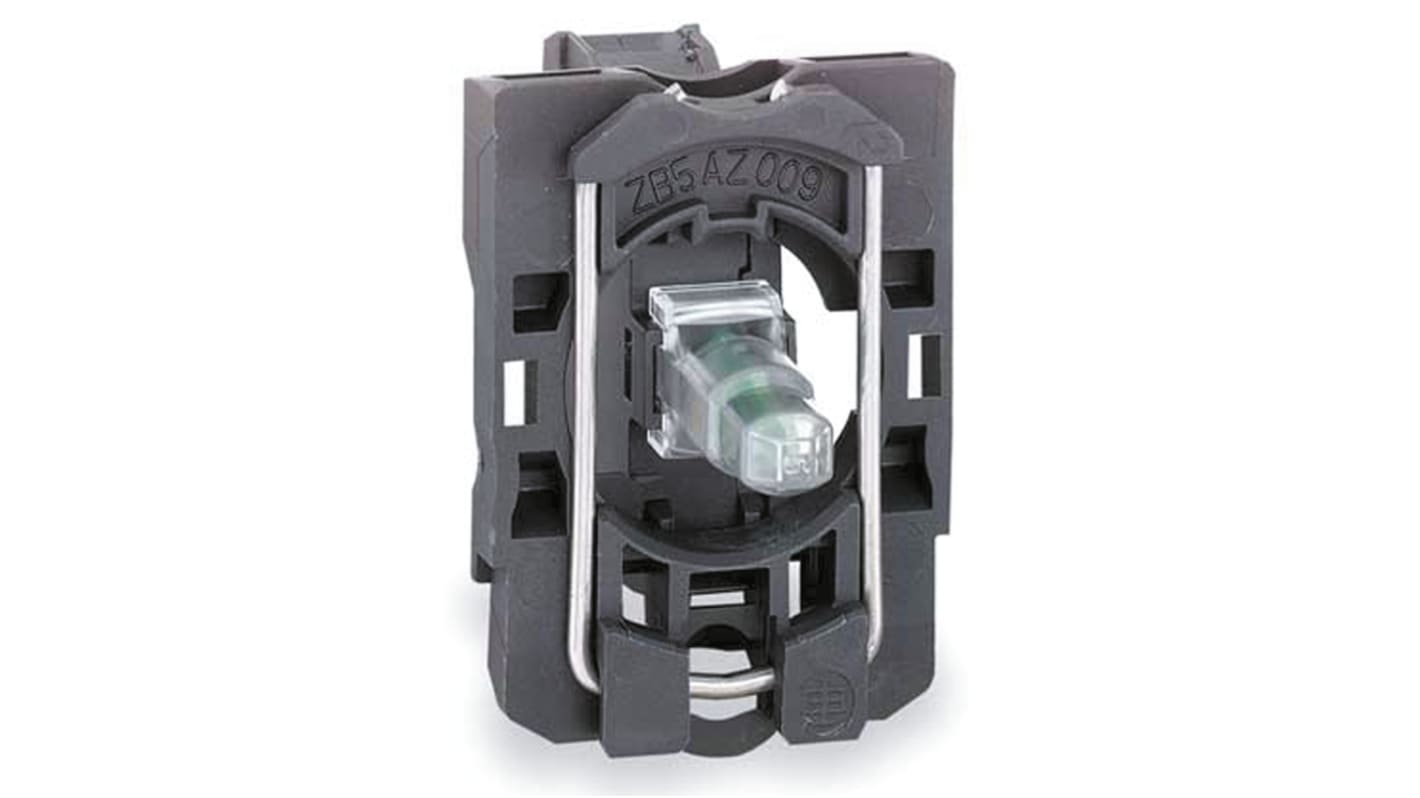Blocco contatti luminoso LED bianco Schneider Electric ZB5AVG1, tensione 110-120 V c.a., compatibile con serie Harmony XB5.