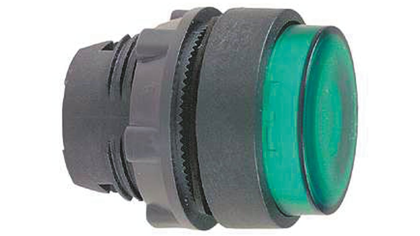 Attuatore pulsante instabile Schneider Electric Harmony XB5, testa rotonda verde, diametro foro 22 mm, protezione IP66/IP69K.