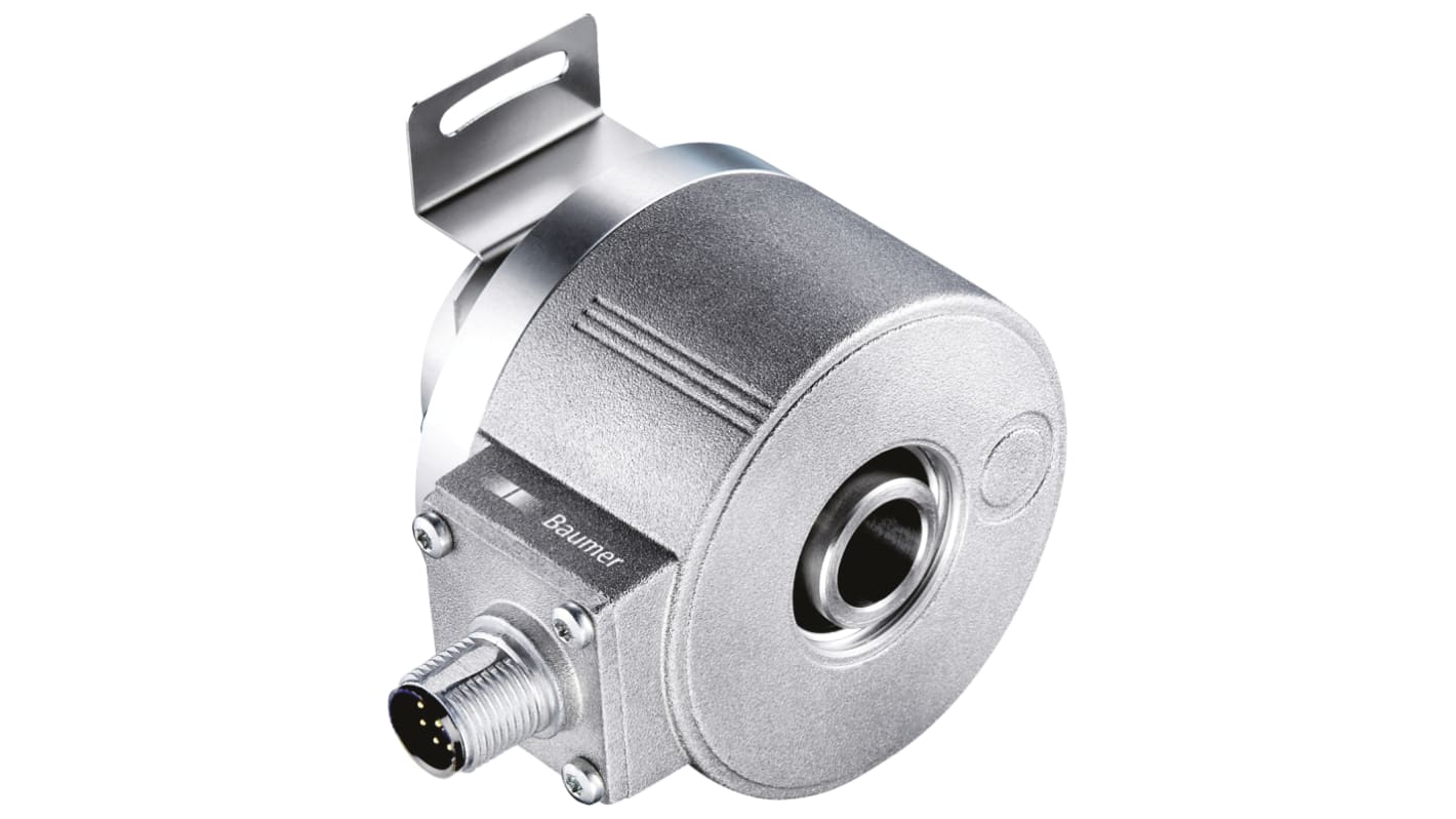Encoder incrementale Baumer EIL580P-TT12.5FF.01024.B, 1-65536 impulsi, custodia in alluminio, IP65, montaggio flangia, albero 12 mm.