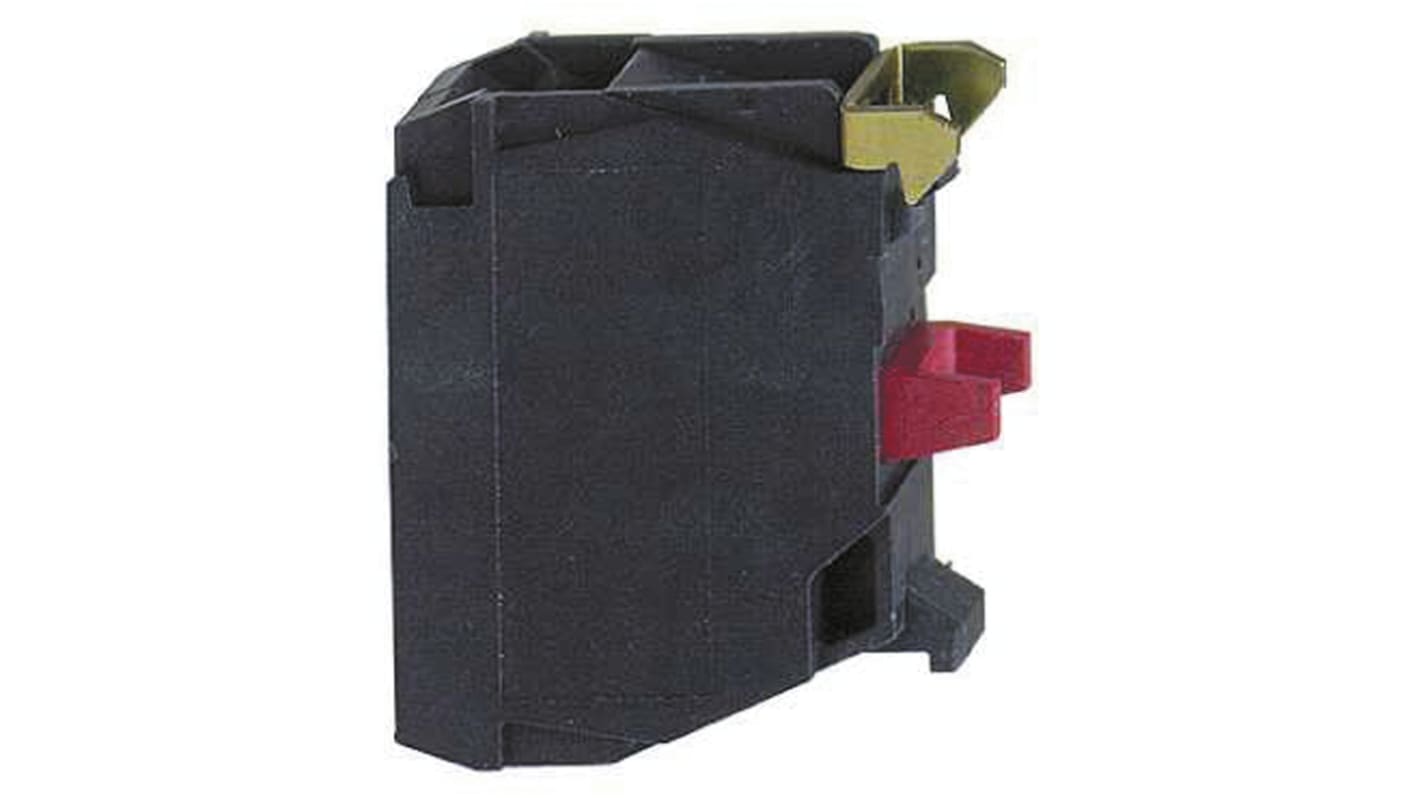 Blocco contatti Schneider Electric ZBE1029, 1NC a vite, montaggio anteriore, grado di protezione IP20, per applicazioni industriali.