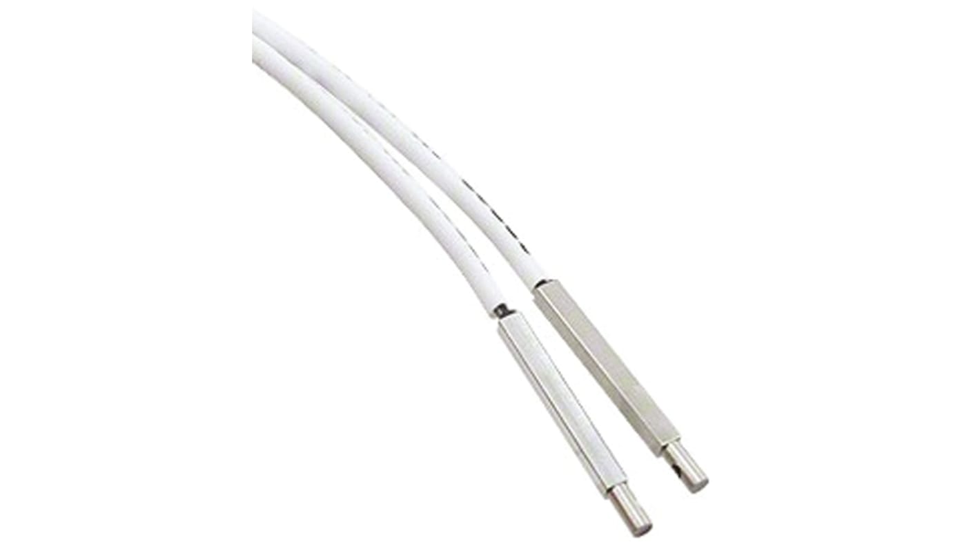 Omron E32-A04 2M, sensore NPN-PNP per fibre ottiche, lunghezza 2 m, grado di protezione IP50, dimensioni 20,5 x 2 x 2 mm.