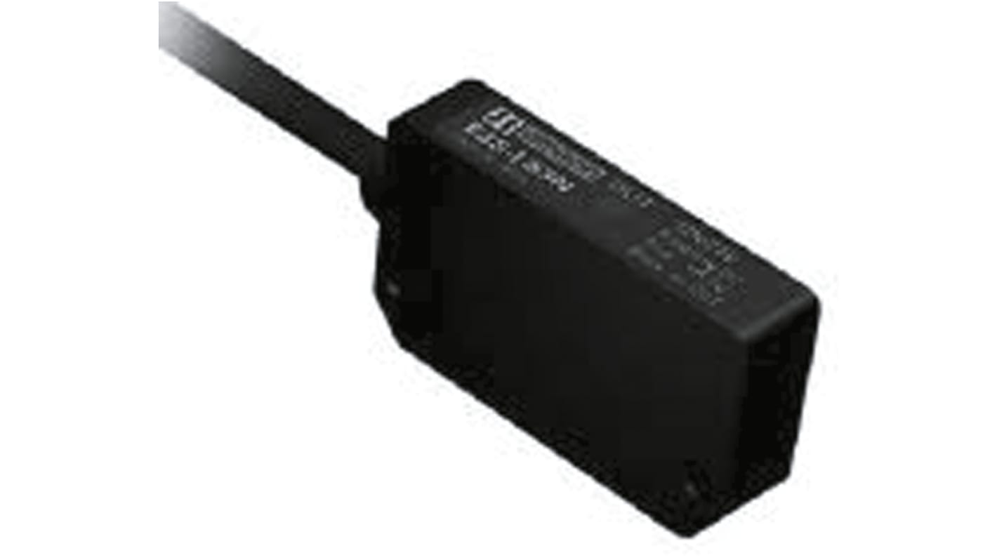Omron E3S-LS3N 2M, sensore fotoelettrico rettangolare a diffusione, rilevamento 20-35 mm, uscita NPN, cavo precablato.