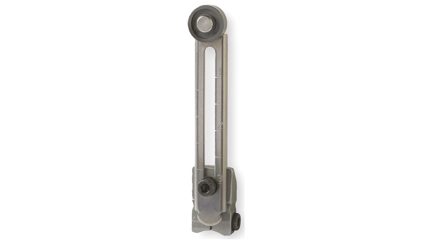 Leva con volantino in resina Omron WL-2A111 per interruttori di fine corsa serie WL/WLM, progettata per un utilizzo efficiente.