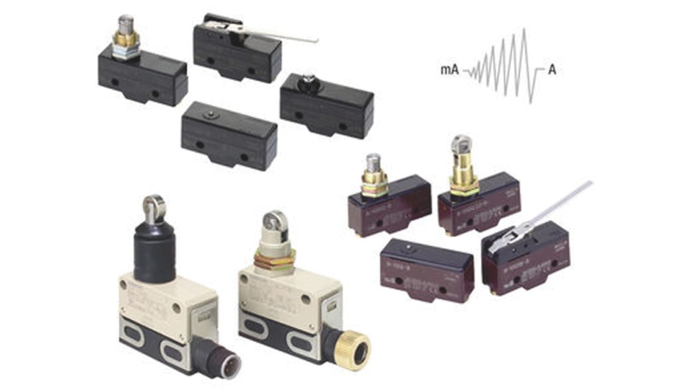 Interruttore di fine corsa Omron ZE-Q22-2S, tasto a rotella SPDT, protezione IP65, dimensioni 86x44.5x25.4 mm.
