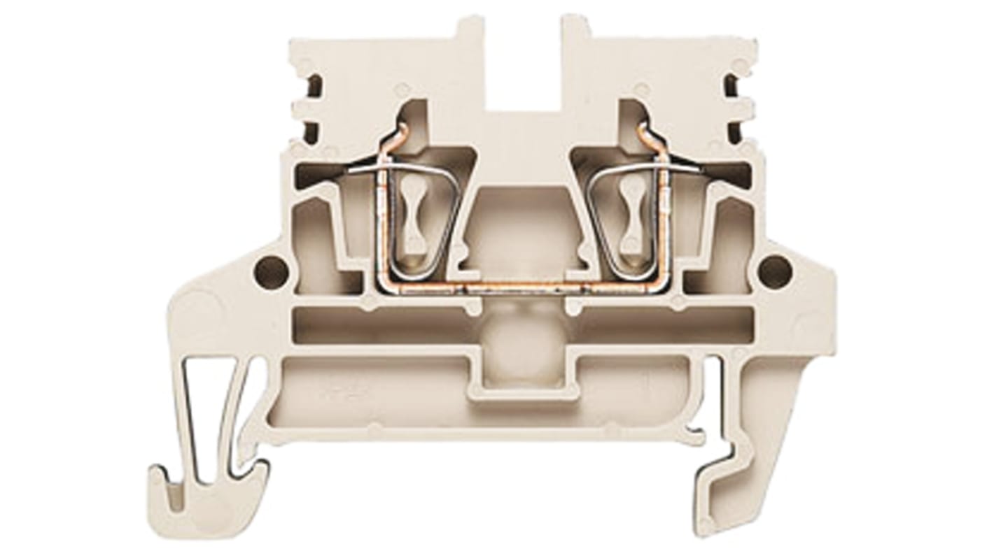 Morsettiera passante Weidmüller 1933700000, Beige, Singolo, 24A - Tecnologia a morsetto di tensione per collegamenti trasversali. Ideale per applicazioni industriali.