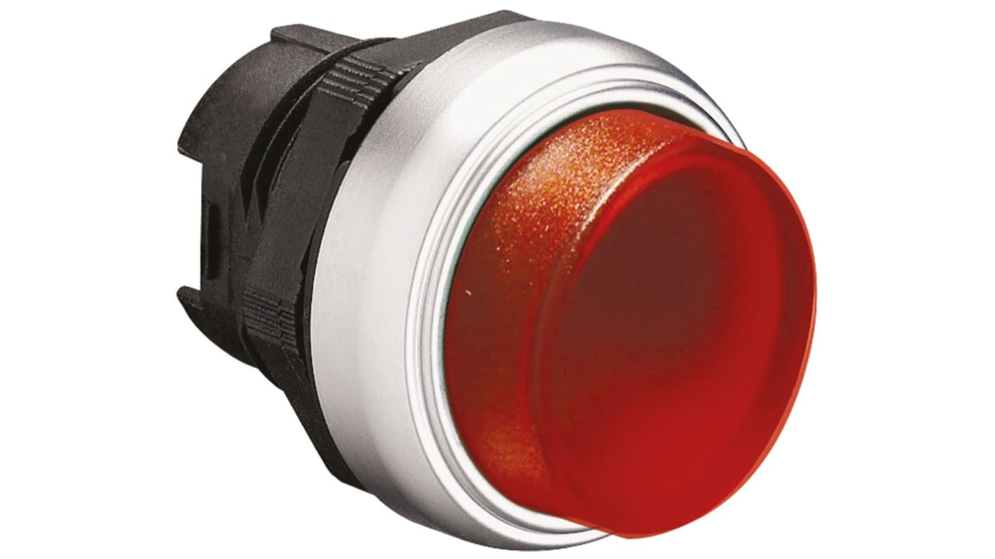 Attuatore pulsante Lovato LPCBL204, rosso, diametro foro 22 mm, grado di protezione IP66/IP67/IP69K, montaggio a scatto.