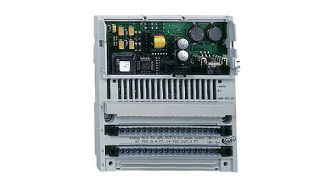 Modulo I/O PLC Schneider Electric 170ANR12090, 6 ingressi analogici, 8 ingressi discreti, dimensioni 125 x 141,5 x 47,5 mm.