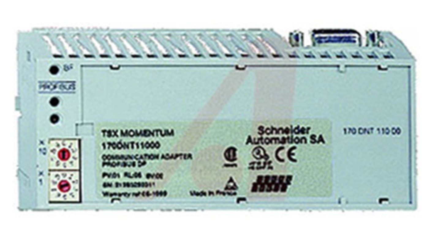 Modulo di comunicazione Schneider Electric 170DNT11000 per Modicon Momentum, trasmissione 10/100 Mbit/s, distanza 1000 m.