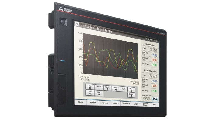 Mitsubishi Electric GT2710-STBD, display HMI touch screen 10,4", risoluzione 800 x 600, IP67F, alimentazione 24 V c.c.