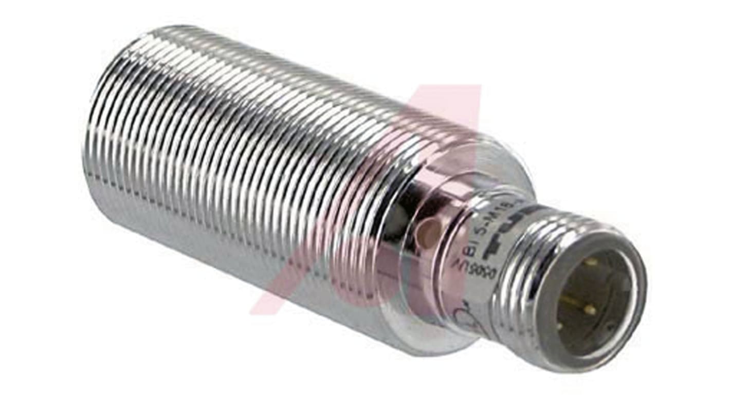 Sensore di prossimità cilindrico NPN Turck Bi5-M18-AN6X-H1141, M18 x 1, rilevamento 5 mm, IP67, connettore M12 a 4 pin.