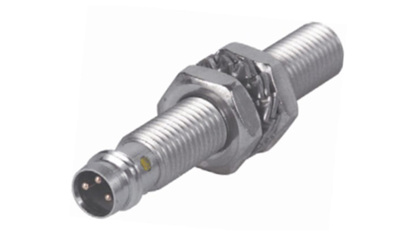 Sensore di prossimità cilindrico PNP M8 Turck Bi2-G08-AP6X-V1131, rilevamento 2 mm, IP67, acciaio inox, montaggio a filo.