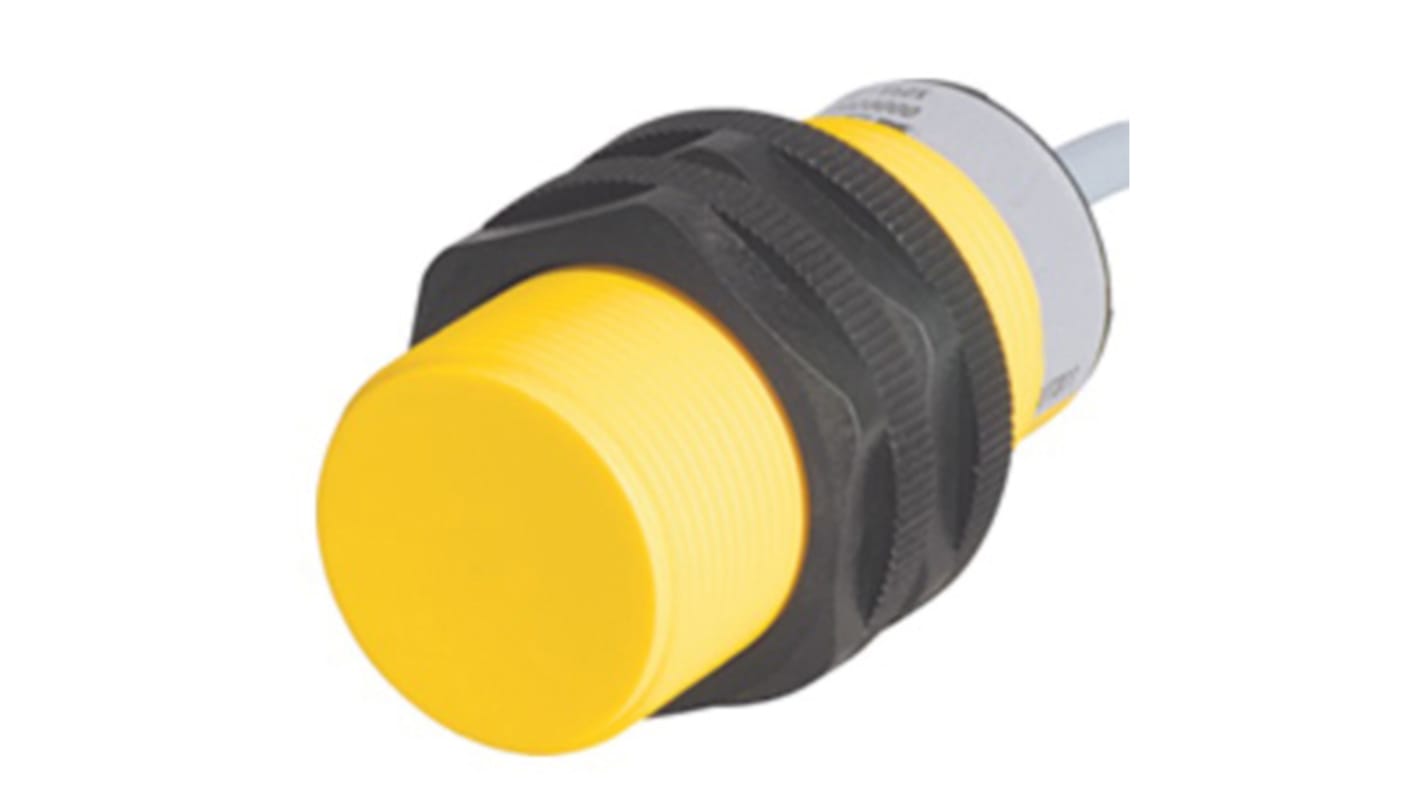 Sensore di prossimità cilindrico PNP Turck BI10-S30-AP6X 7M, M30, rilevamento 10 mm, IP67, montaggio a filo, 60 mm di lunghezza.